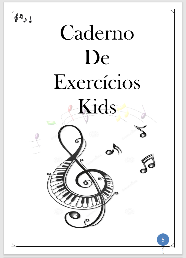Caderno de Atividades para aulas de piano - Abc Musical Kid's