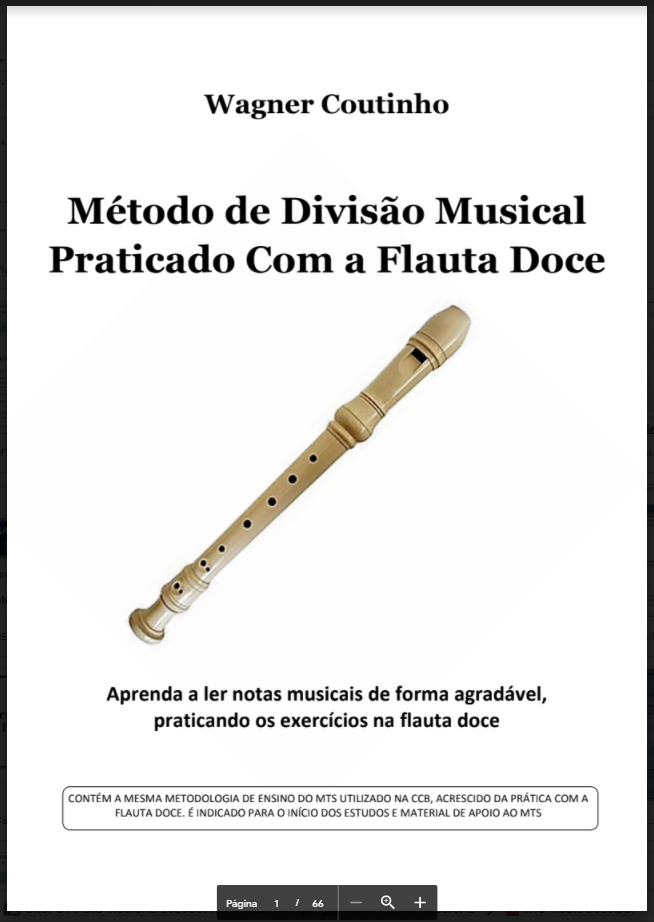 Método de Teoria Musical com aplicação pratica com a flauta doce.
