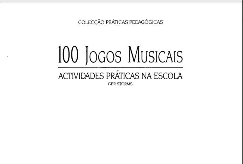 100 jogos musicais para musicalização infantil