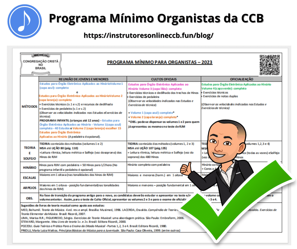 Programa Mínimo Organistas CCB