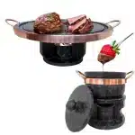Kit 2 Fondue 1 De Carne 23 Cm E Outro De Queijo 500 Ml