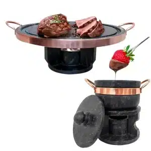 Kit 2 Fondue 1 De Carne 23 Cm E Outro De Queijo 500 Ml