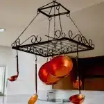 Paneleiro De Teto Artesanato Ferro E Madeira Lançamento Luxo