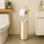 Suporte de Papel Higiênico de Chão para Banheiros e Lavanderias - Porta Papel Higiênico